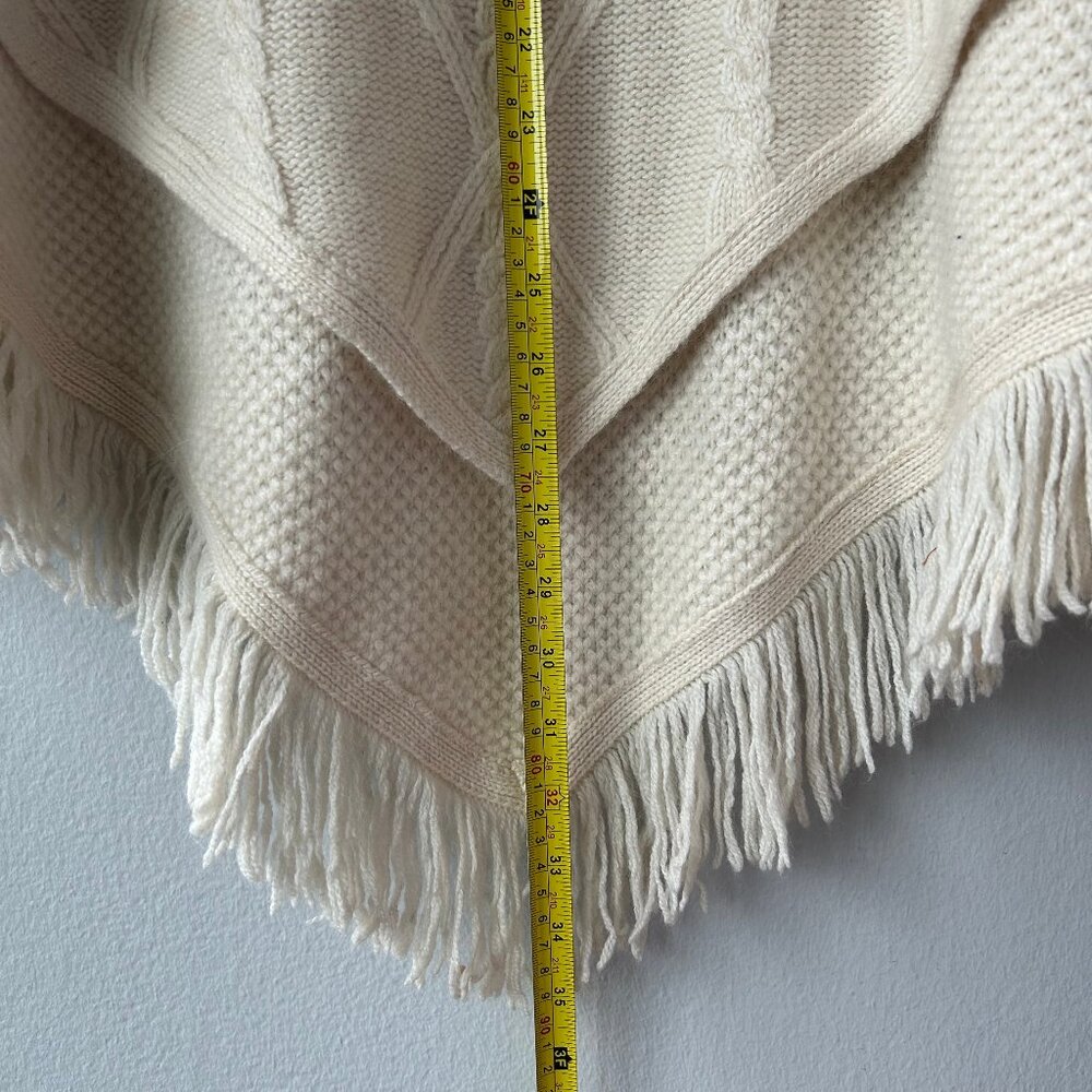 Anthropologie Sleeping on Snow Fringe Cardigan Cream Wool Angora Blend - Picture 10 of 10